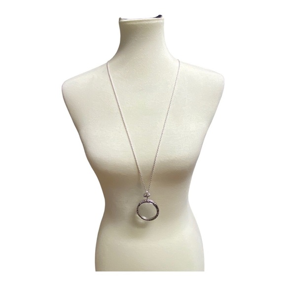 NWT Monocle Pendant Silver tone necklace - Picture 1 of 4